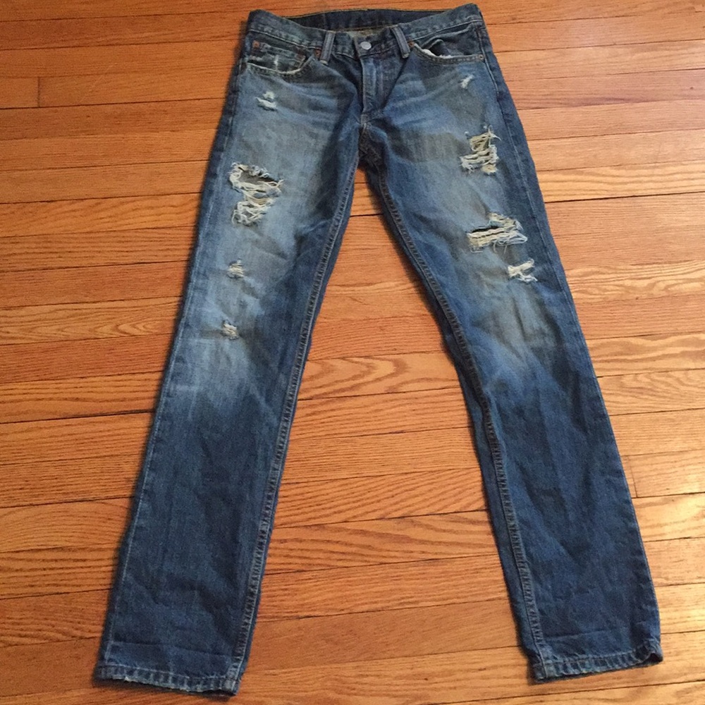 Levis Fit Ripped Jeans - Picture 2 of 8